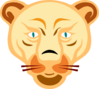 Another Digital Lion Face Clip Art